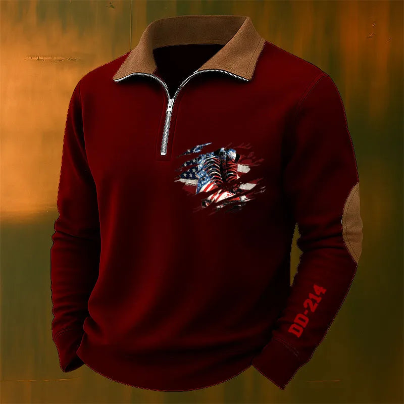 Veterans Casual Zipper Sweatshirt