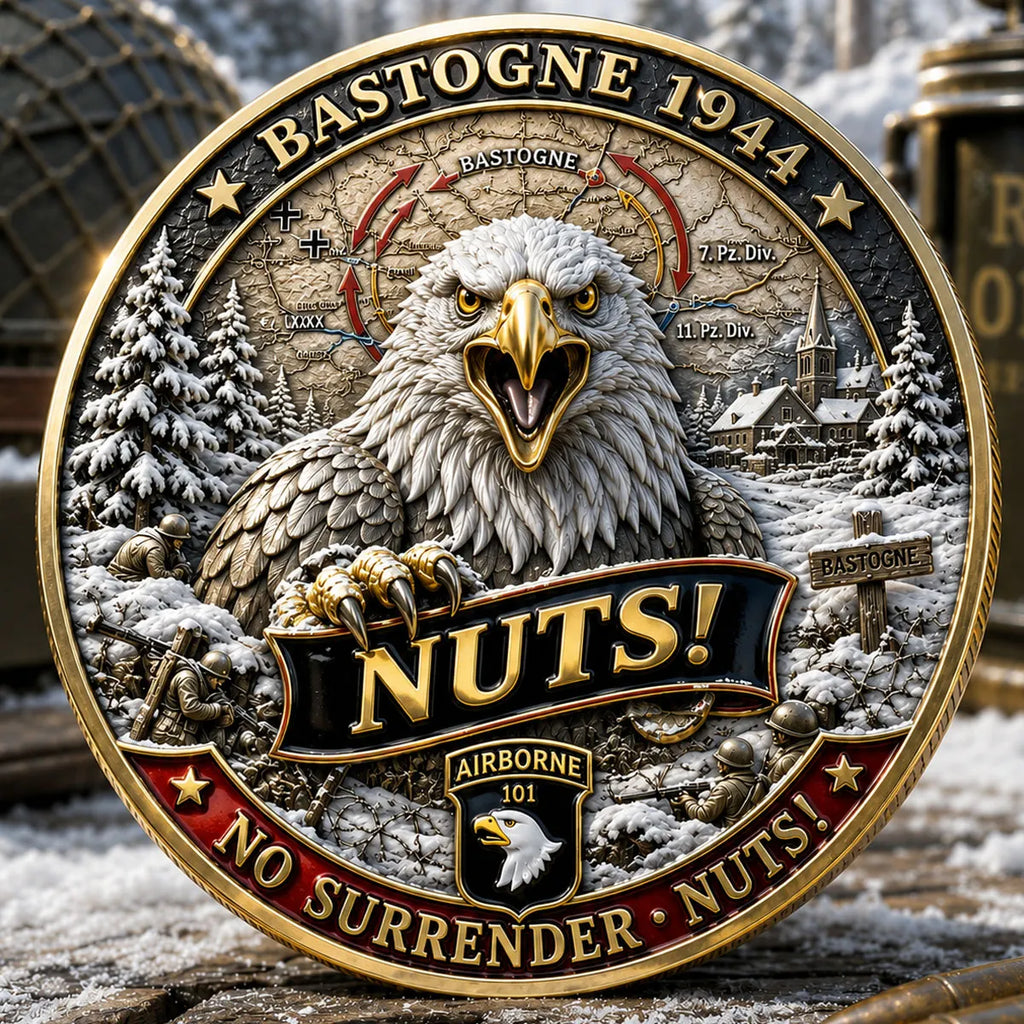 Bastogne 1944 “NUTS!” Commemorative Metal Medal
