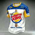 Men's Retro Faith Print  Casual T-Shirt