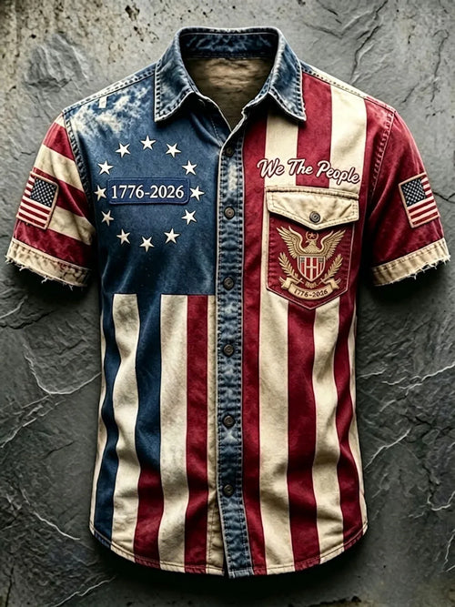 Men'S 250Th Anniversary National Print  Shirt