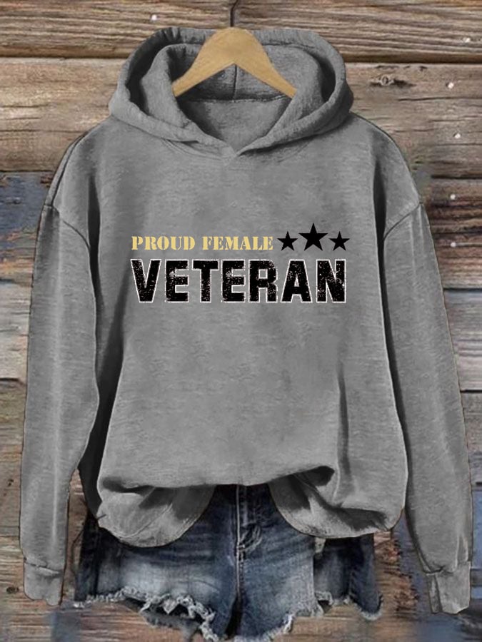 Women's Proud Female Veteran Hoodie