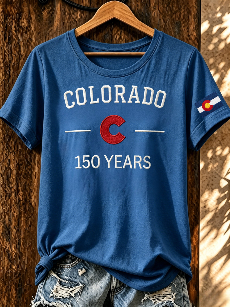 Women's Colorado 150years Anniversary Casual T-shirt