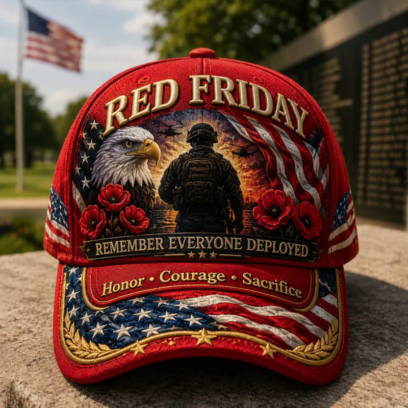 "Red Friday" Veteran Commemorative Casual Baseball Cap