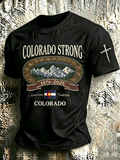 Men's Colorado Strong Print Short Sleeve T-Shirt