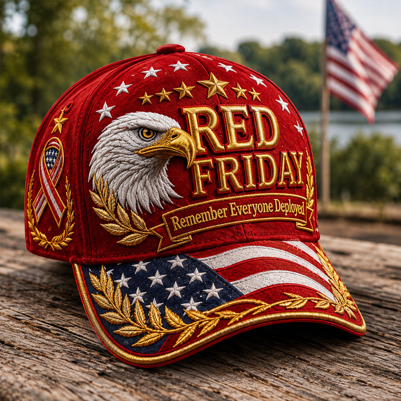 "Red Friday" Veteran Commemorative Casual Baseball Cap