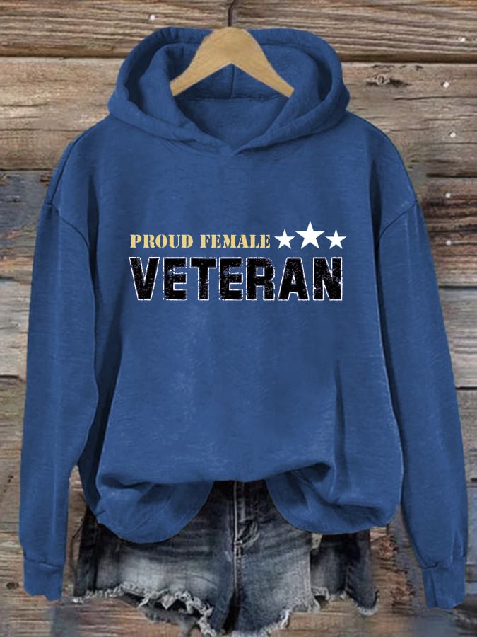 Women's Proud Female Veteran Hoodie