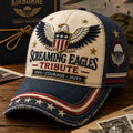 Vintage-style Veteran Print Casual Hat