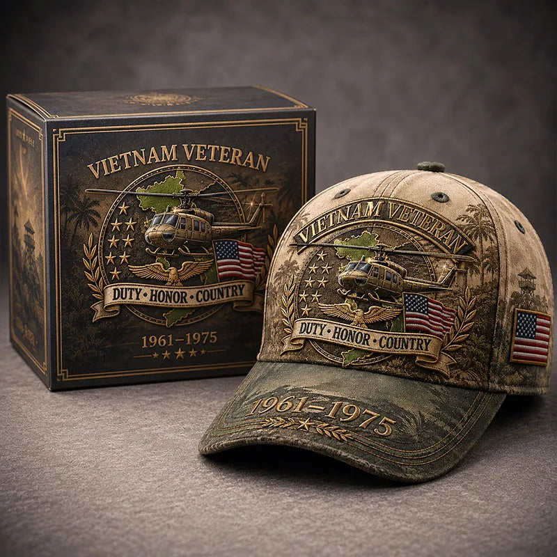 Vietnam Veteran Helicopter Memorial Baseball Cap