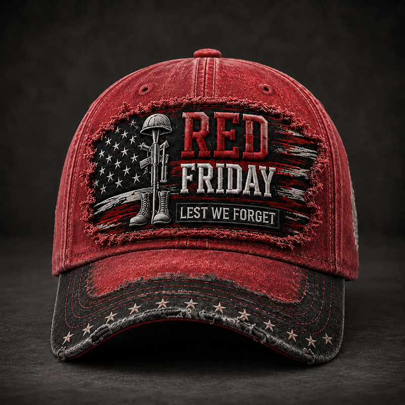 "Red Friday" Veteran Commemorative Casual Baseball Cap