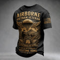 Men's Retro Vietnam Veteran Print Casual T-Shirt