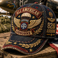 Vintage-style Veteran Print Casual Hat
