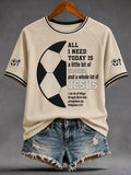 Women's Christian Jesus Football Print Casual Tee
