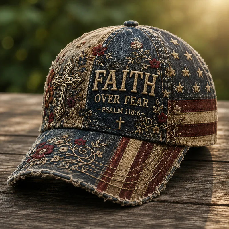 Retro Faith Art Print Casual Cap