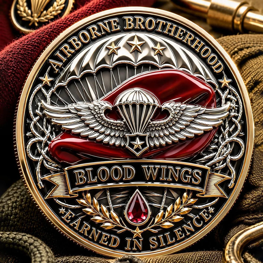 Airborne Brotherhood “Blood Wings” Commemorative Metal Medal