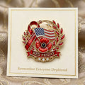 Unisex RED Friday Exquisite Brooch
