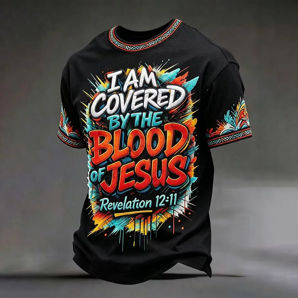 Men's 'I am covered by the blood of Jesus' T-shirts