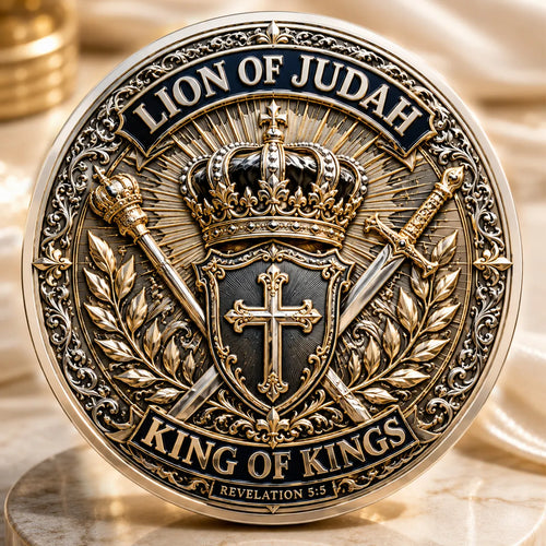 Lion of Judah Commemorative Metal Medal