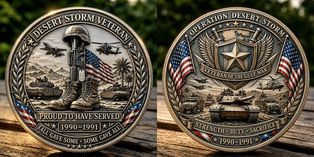 Operation Desert Storm Veteran Commemorative Metal Medal