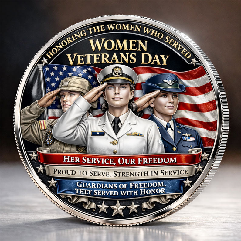Women Veterans Day Commemorative Metal Medal