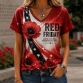 Women's "Red Friday" Commemorative V-Neck T-Shirt