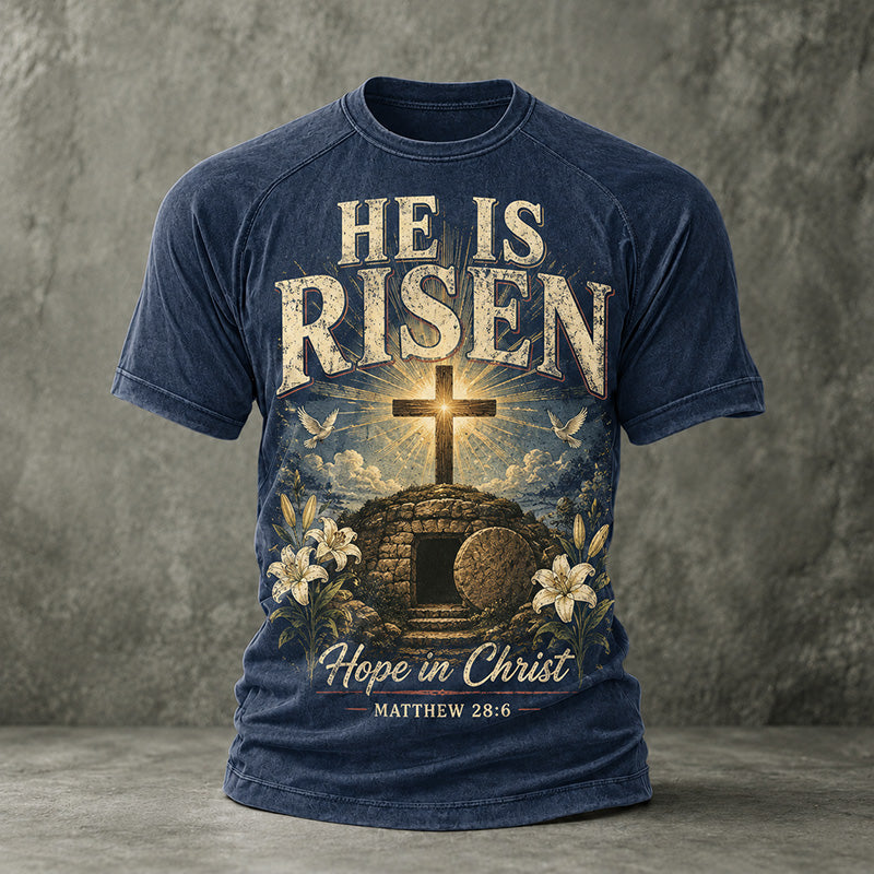 Men's Faith Cross Printed Casual T-Shirt