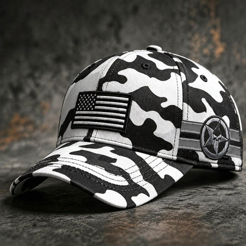 Retro Camouflage Art Print Casual Baseball Cap