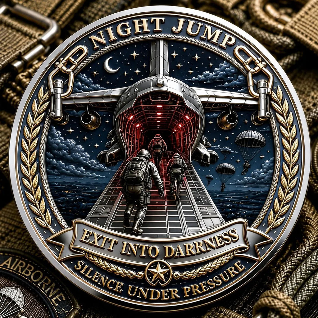 Night Jump Airborne Commemorative Metal Medal