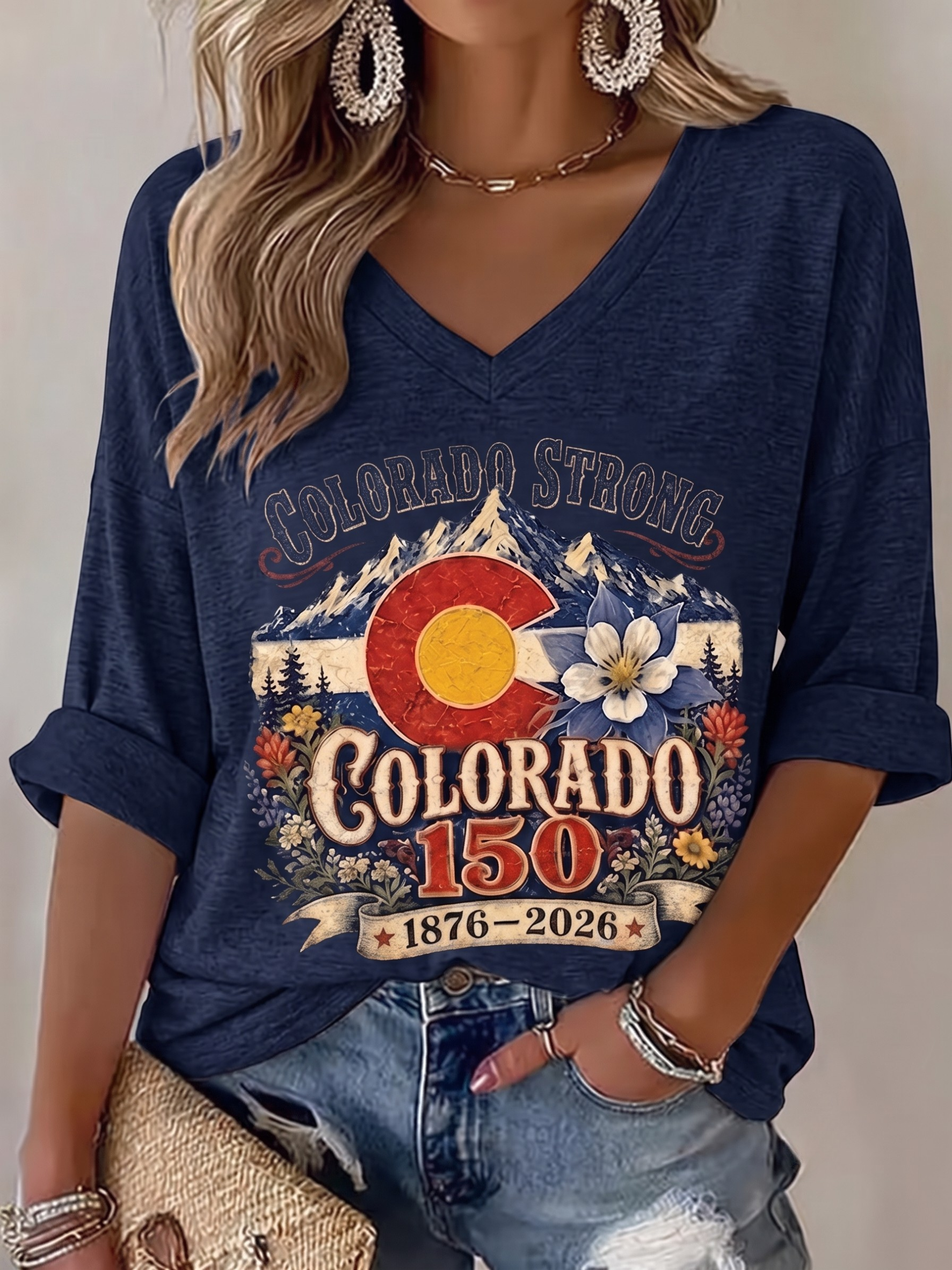 Women's Casual Colorado Strong T-shirt
