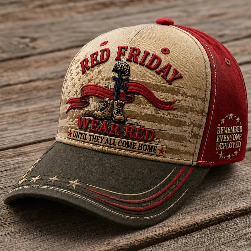 Red Friday Art Print Baseball Cap