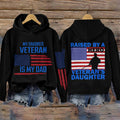 Daughter Of Veteran Printed Cozy Hoodies