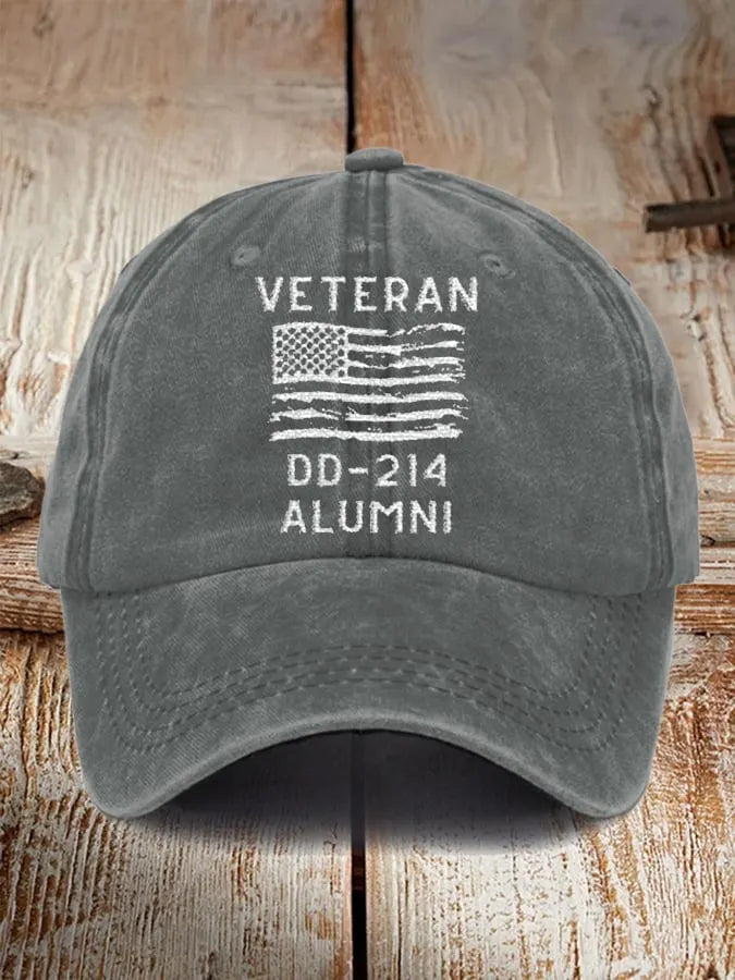 Retro Veteran DD-214 Alumni Print Baseball Cap