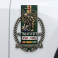 Vietnam Veteran Metal Car Emblem/Badge