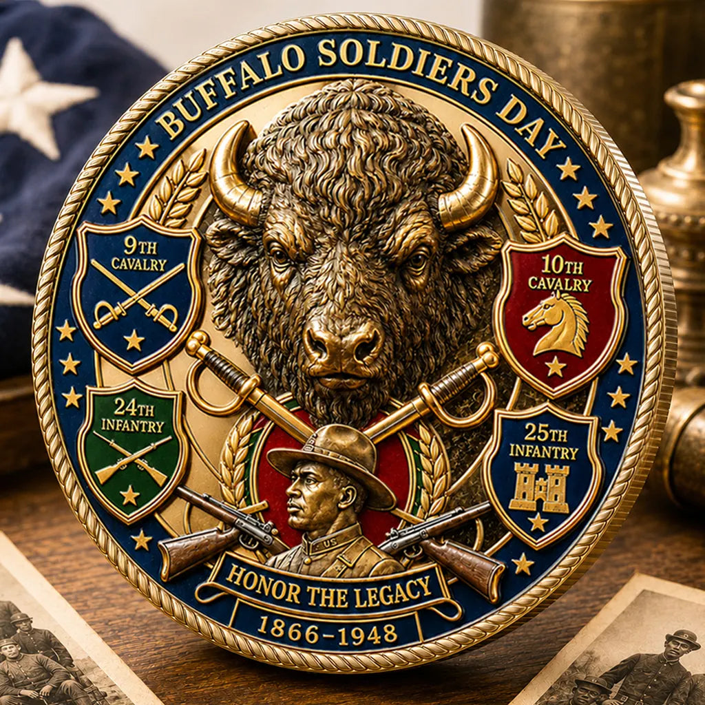Buffalo Soldiers Day Commemorative Metal Medal