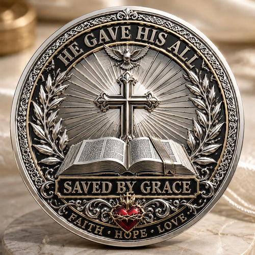 He Died For Me, I Live For Him Commemorative Metal Medal