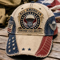 Vintage-style Veteran Print Casual Hat