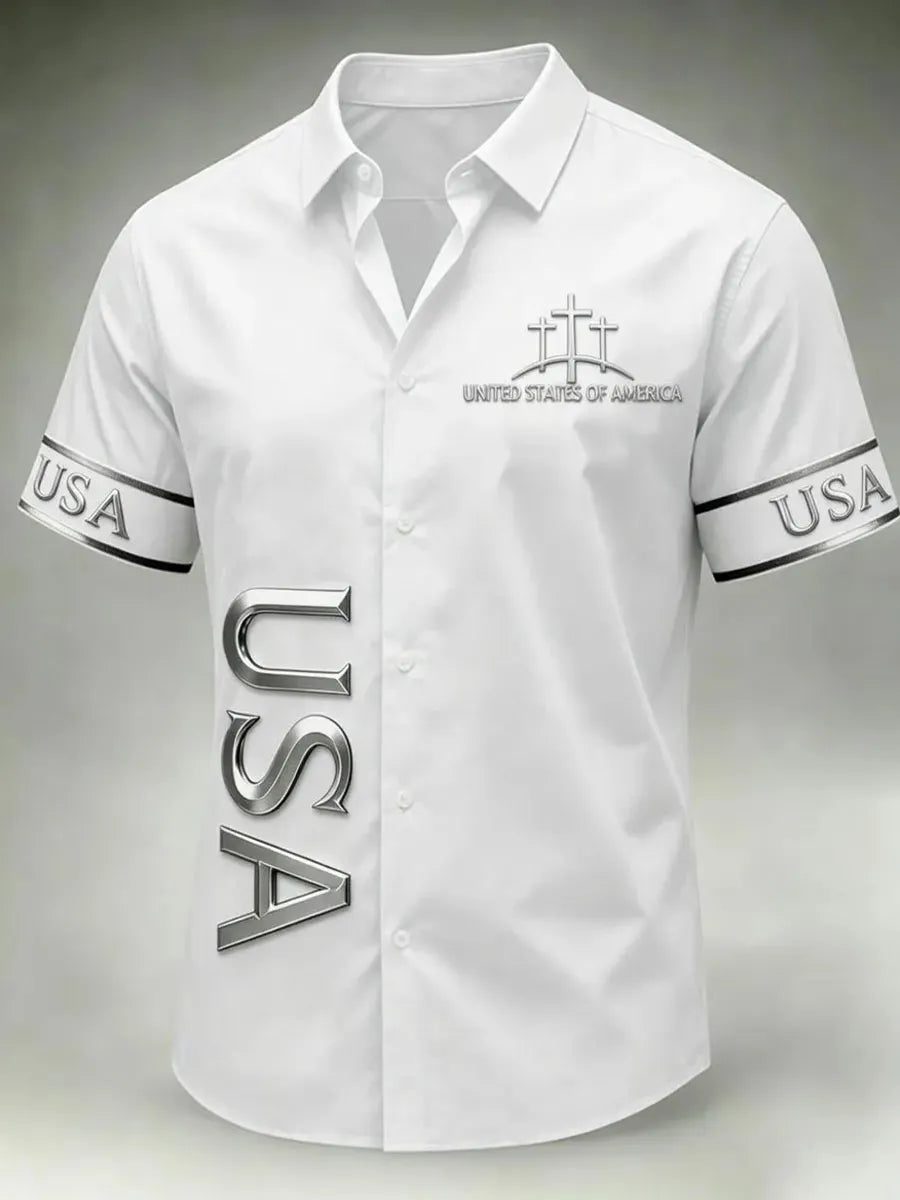 Men's Faith Print Casual Shirt