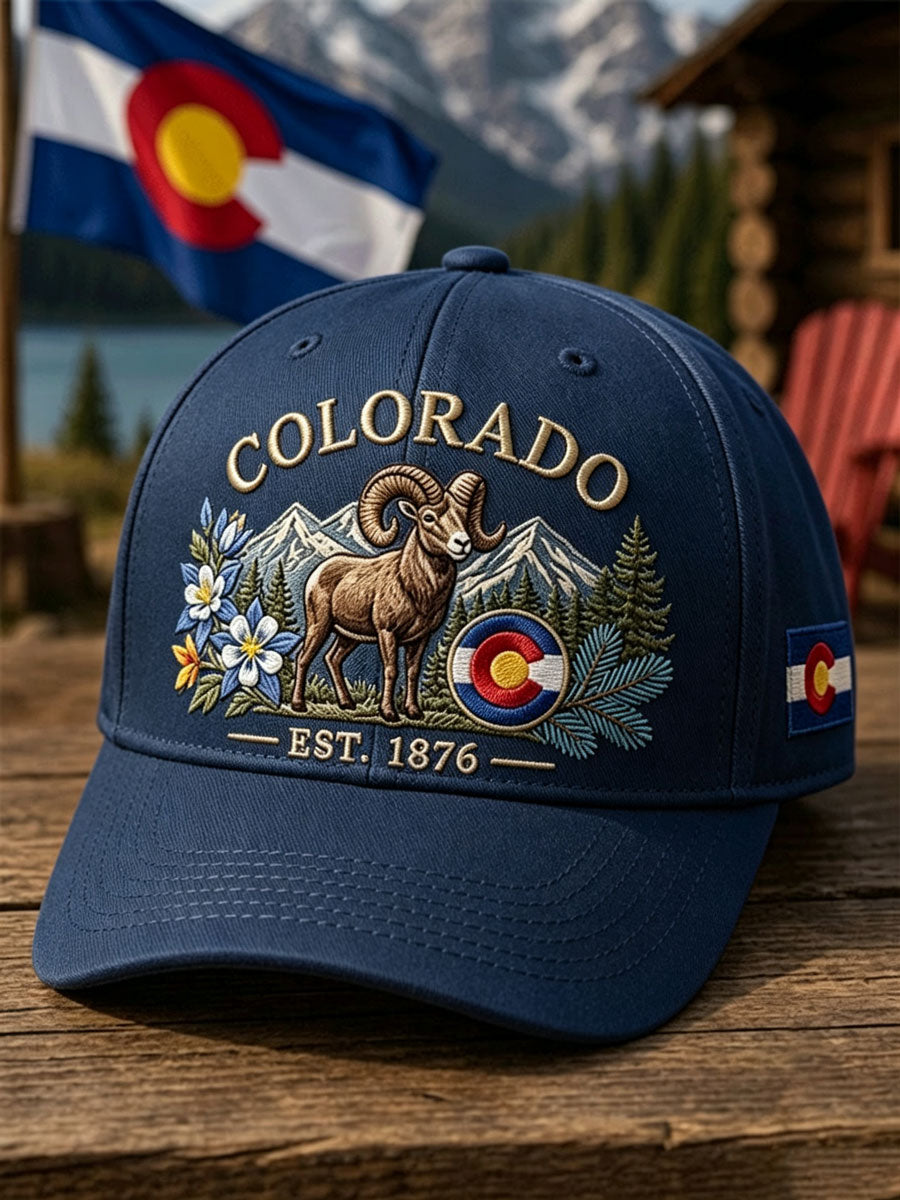 Retro Colorado Environmental Protection Print Baseball Cap