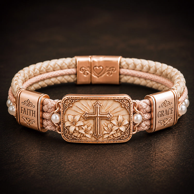 Gentle, Soothing, Faith-Inspired Style: Women's Woven Cross Bracelet