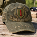 Vintage-style Veteran Print Casual Hat