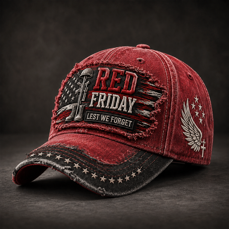 "Red Friday" Veteran Commemorative Casual Baseball Cap
