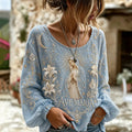 Women's Religious Faith Floral Art Printed Casual Top