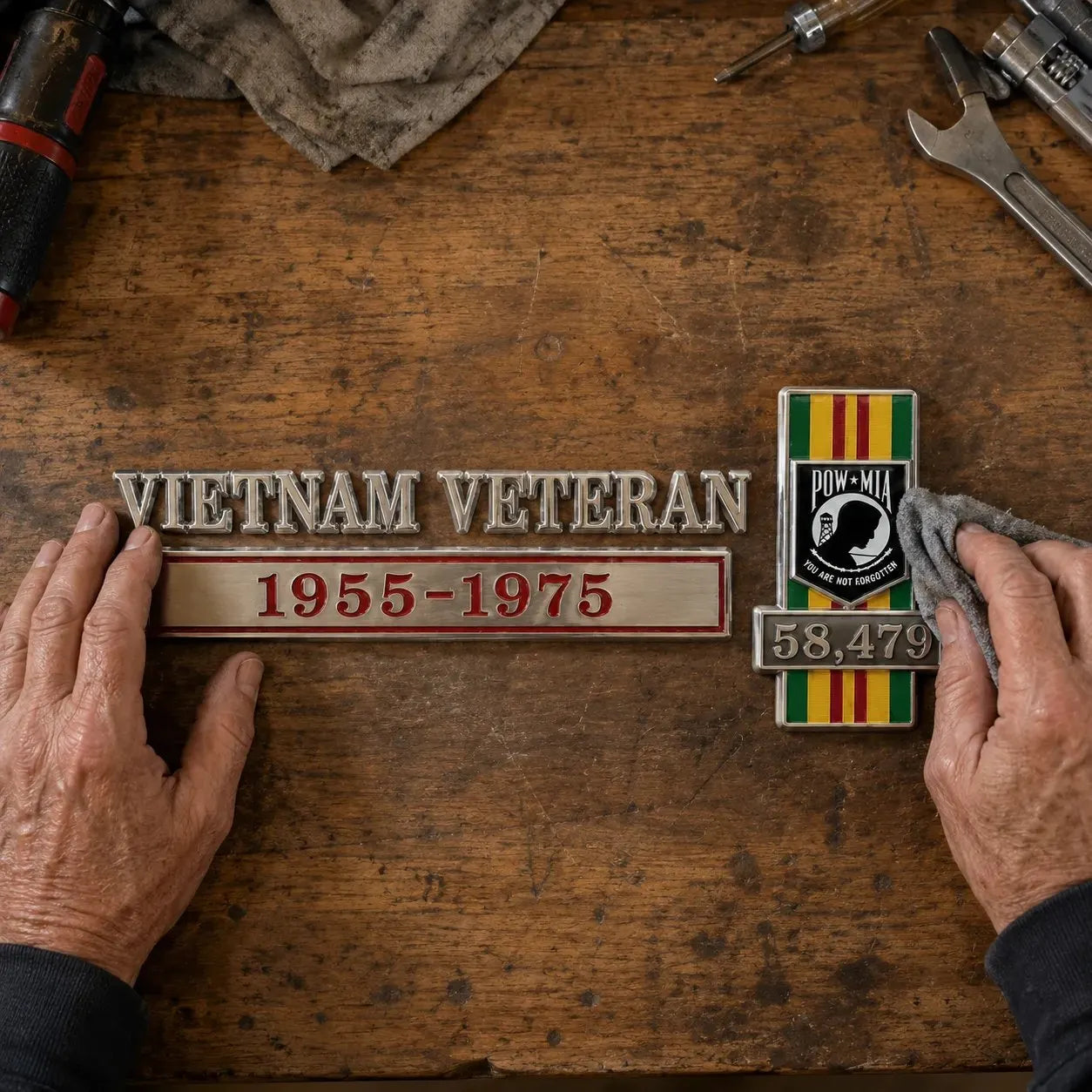 🇺🇸 Last Day Promo: 49% OFF 🎖️- Vietnam Veteran Tribute Car Emblem Metal Badge