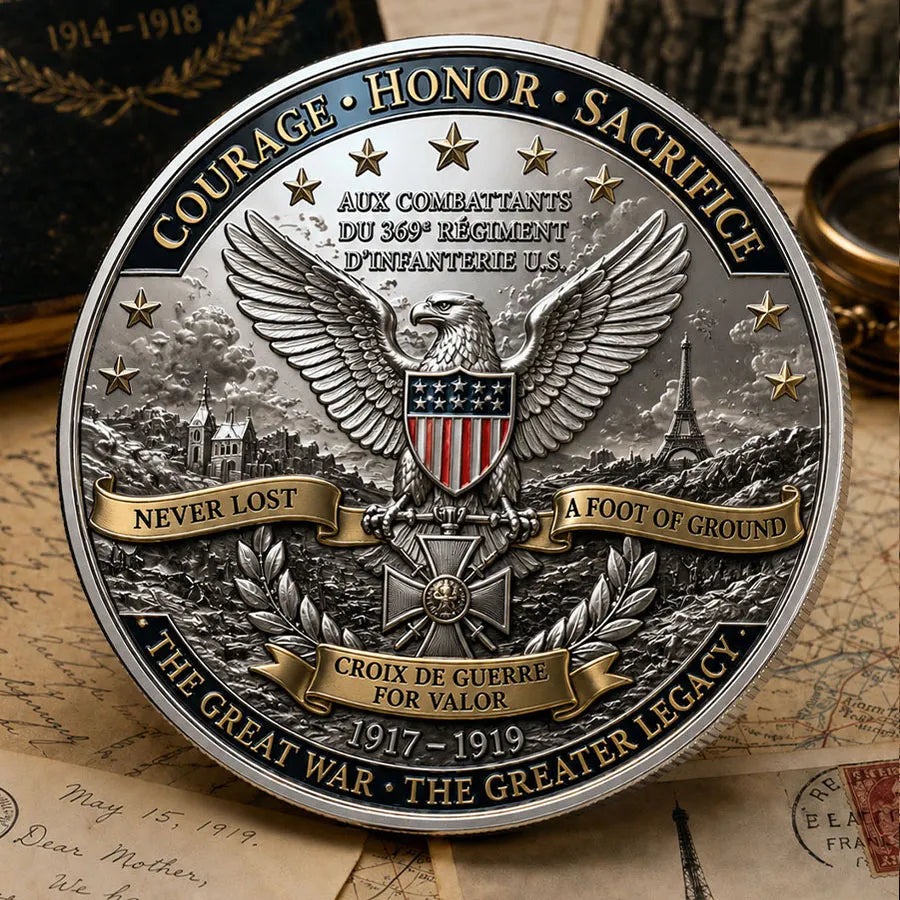 Harlem Hellfighters 369th Infantry Commemorative Metal Medal