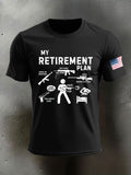 Men's Funny Pew Veteran Printed T-shirt