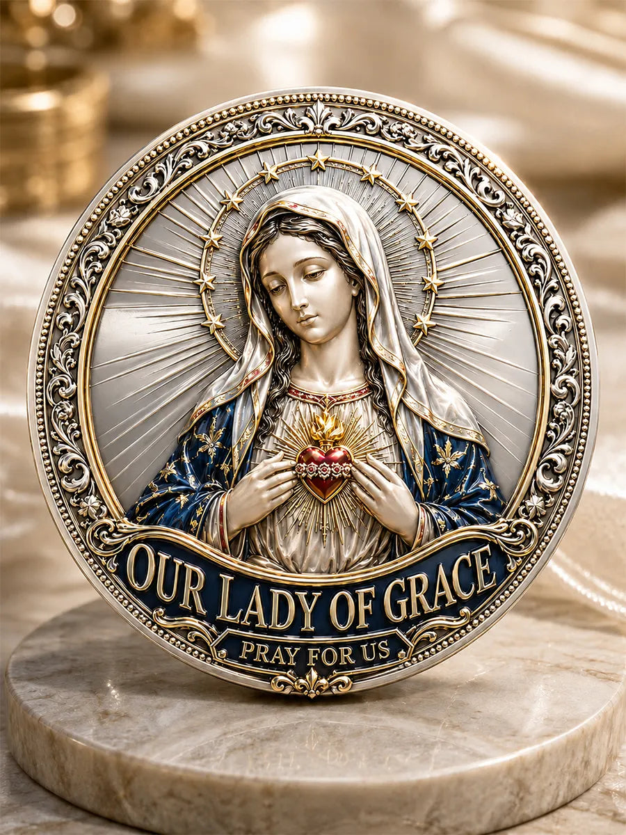 Our Lady of Grace Commemorative Metal Medal