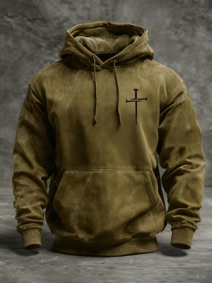 Men's Faith Cross Vintage Hoodie