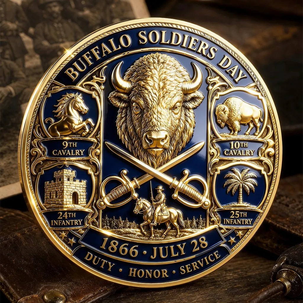 Buffalo Soldiers Legacy Commemorative Metal Medal – 1866 July 28 Honor Tribute