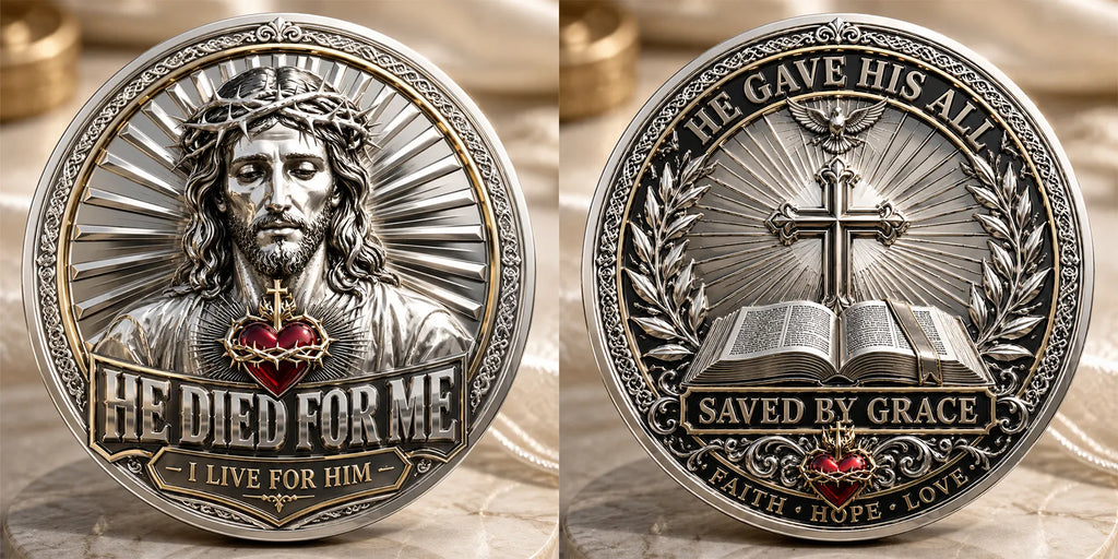 He Died For Me, I Live For Him Commemorative Metal Medal