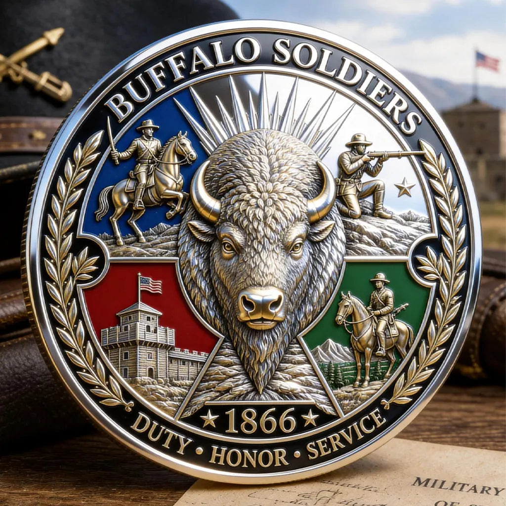 Buffalo Soldiers 1866 Commemorative Metal Medal