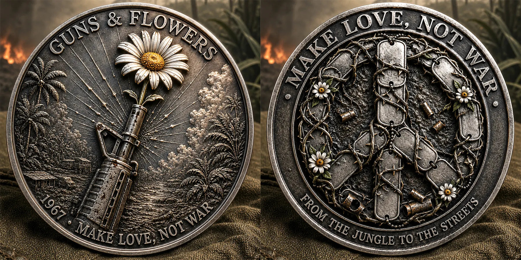 Make Love, Not War Commemorative Metal Medal
